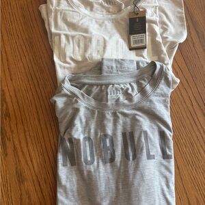NOBULL Classic Gray and Cream Tees